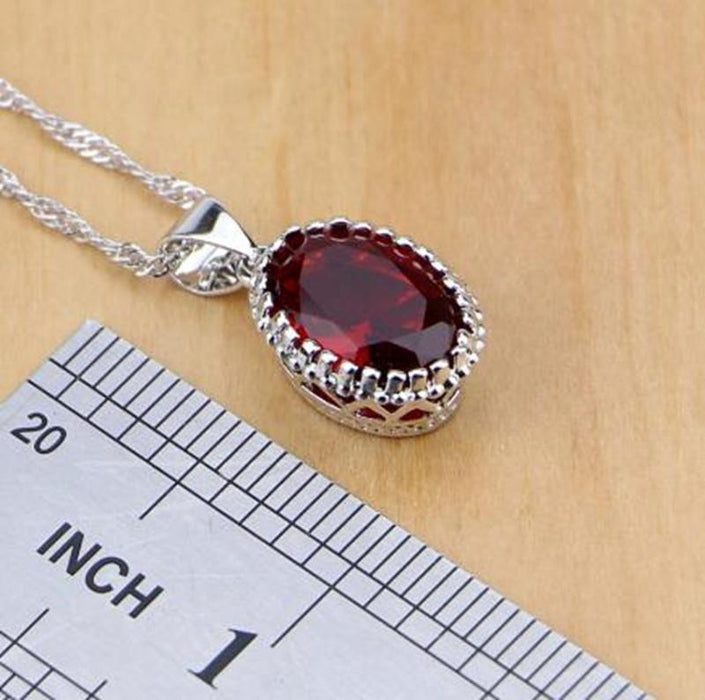 Fashion Ladies Set Zircon Earrings Jewelry Ring Trend Necklace Charm Banquet Accessories Bracelet Gift Box
