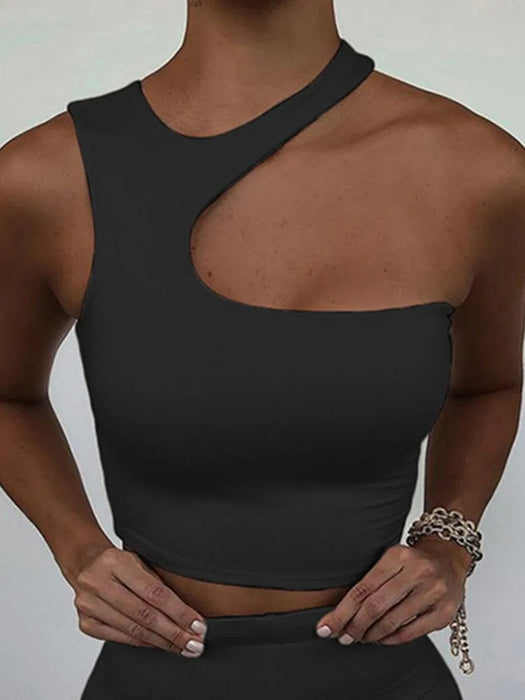 Cut Out Sexy Crop Off Shoulder Solid For Women